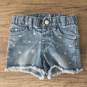 Toddler Girl Heart Print Shorts